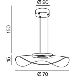 Lampadari Cucina-Perenz Illuminazione Lampadario per cucina moderna led 45w 3000k medusa perenz