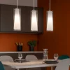 Lampadari Cucina-Eglo Lampadario per cucina moderna 3 luci pinto