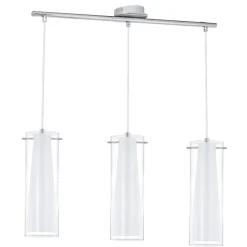 Lampadari Cucina-Eglo Lampadario per cucina moderna 3 luci pinto