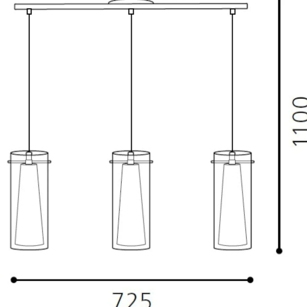 Lampadari Cucina-Eglo Lampadario per cucina moderna 3 luci pinto
