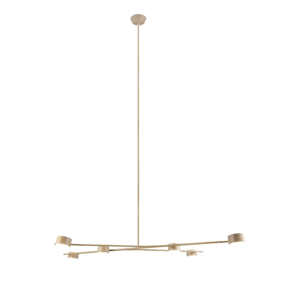 Lampadari Cucina-Selezionato da Mazzolaluce Lampadario per cucina moderna beige luci orientabili