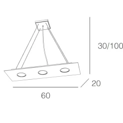 Lampadari Cucina-Top Light Lampadario per cucina moderna bianco area