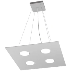 Lampadari Cucina-Top Light Lampadario per cucina moderna grigio quadrato toplight area