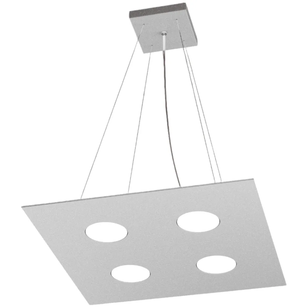 Lampadari Cucina-Top Light Lampadario per cucina moderna grigio quadrato toplight area