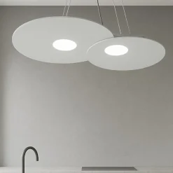 Lampadari Cucina-Top Light Lampadario per cucina moderna grigio toplight plate