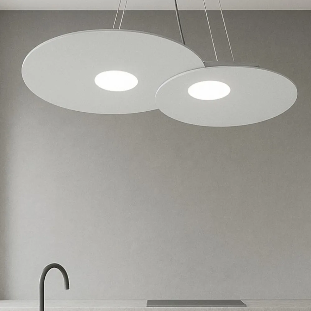 Lampadari Cucina-Top Light Lampadario per cucina moderna grigio toplight plate