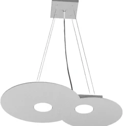 Lampadari Cucina-Top Light Lampadario per cucina moderna grigio toplight plate