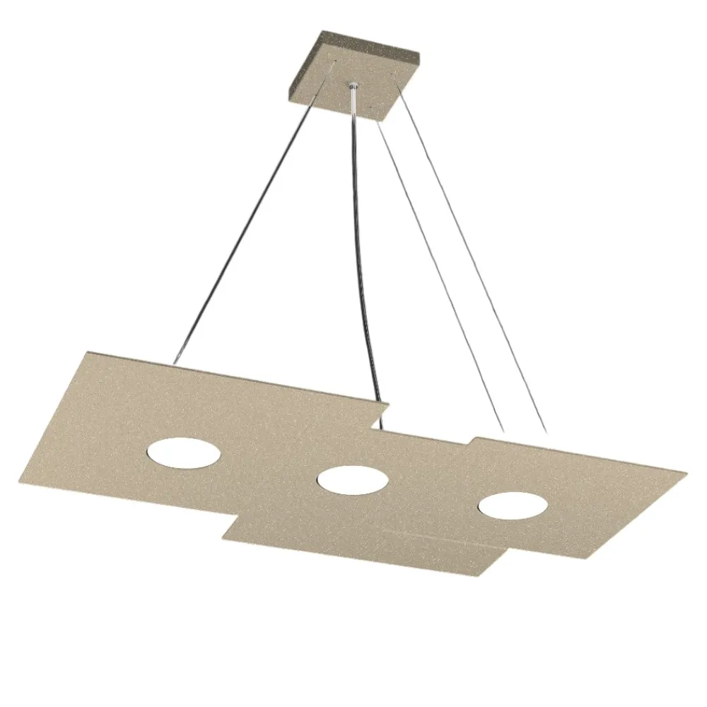 Lampadari Cucina-Top Light Lampadario per cucina moderna sabbia toplight plate 3 luci
