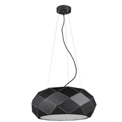 Lampadari Cucina-Selezionato da Mazzolaluce Lampadario per cucina moderna nero design rombi