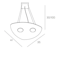 Lampadari Cucina-Top Light Lampadario per cucina moderna grigio toplight shape