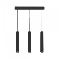 Lampadari Cucina-Selezionato da Mazzolaluce Lampadario per cucina nera 3 luci cilindri