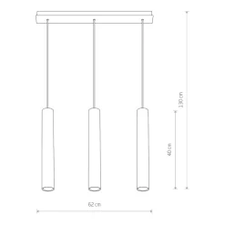 Lampadari Cucina-Selezionato da Mazzolaluce Lampadario per cucina nera 3 luci cilindri