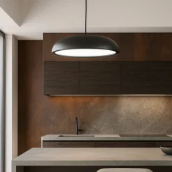 Lampadari Cucina-IsyLuce Lampadario per cucina nera per tavolo led 27w dimmerabile zenal