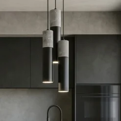 Lampadari Cucina-Selezionato da Mazzolaluce Lampadario per cucina nero cemento