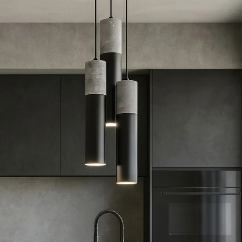 Lampadari Cucina-Selezionato da Mazzolaluce Lampadario per cucina nero cemento