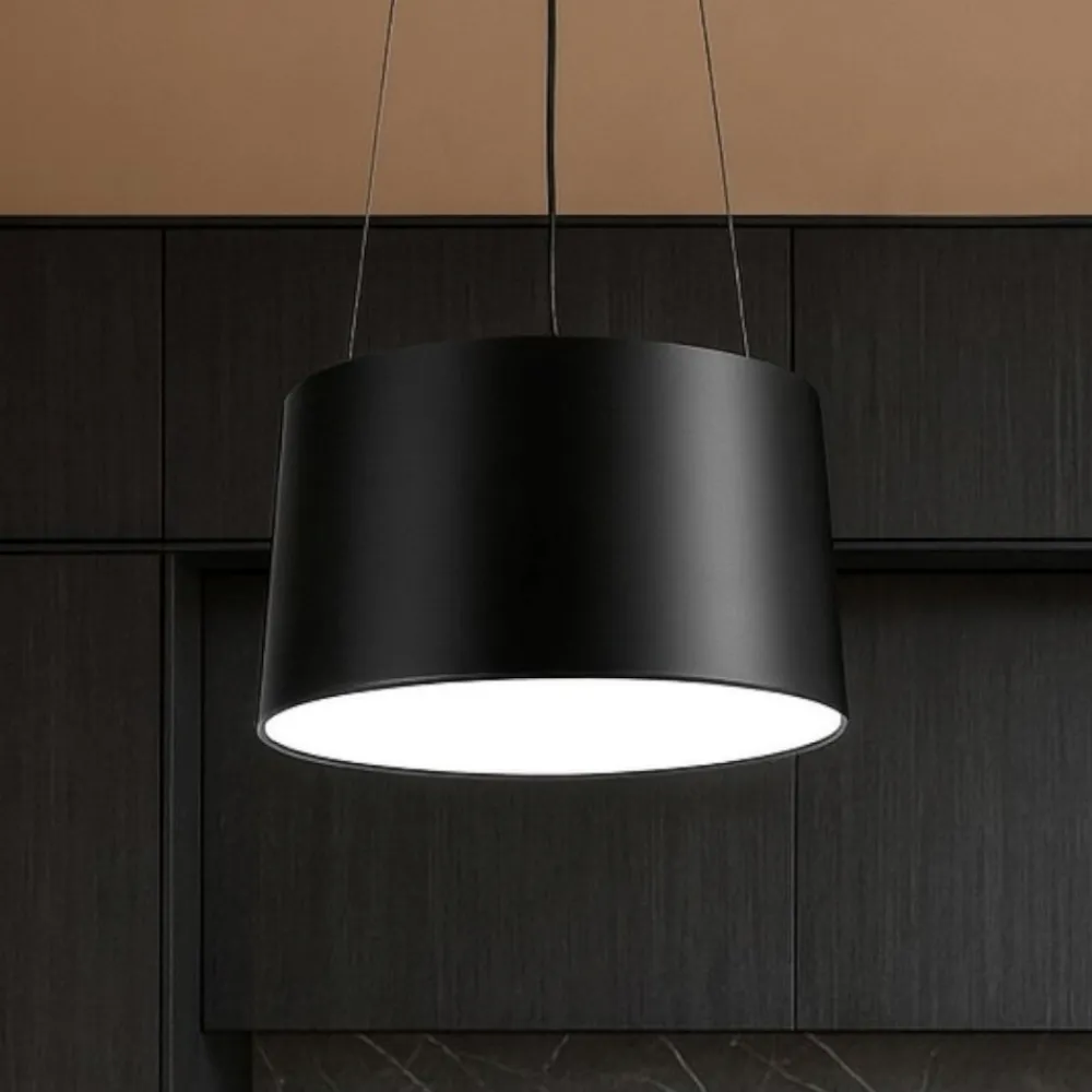 Lampadari Cucina-Selezionato da Mazzolaluce Lampadario per cucina nero cono led 24w 3000k