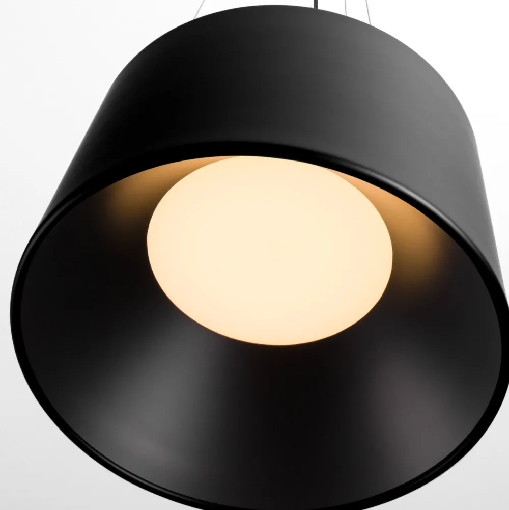 Lampadari Cucina-Selezionato da Mazzolaluce Lampadario per cucina nero cono led 24w 3000k