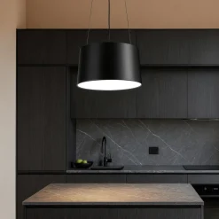 Lampadari Cucina-Selezionato da Mazzolaluce Lampadario per cucina nero cono led 24w 3000k