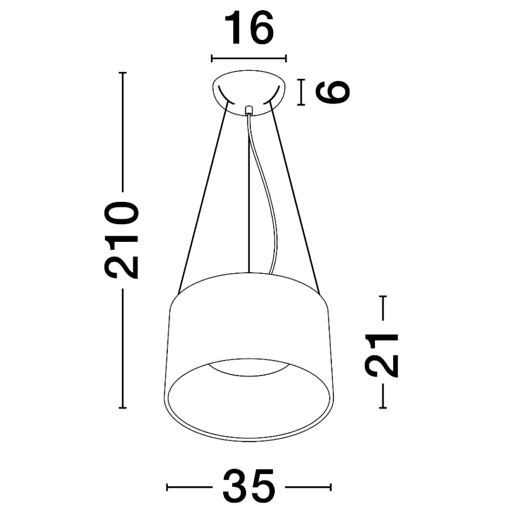Lampadari Cucina-Selezionato da Mazzolaluce Lampadario per cucina nero cono led 24w 3000k
