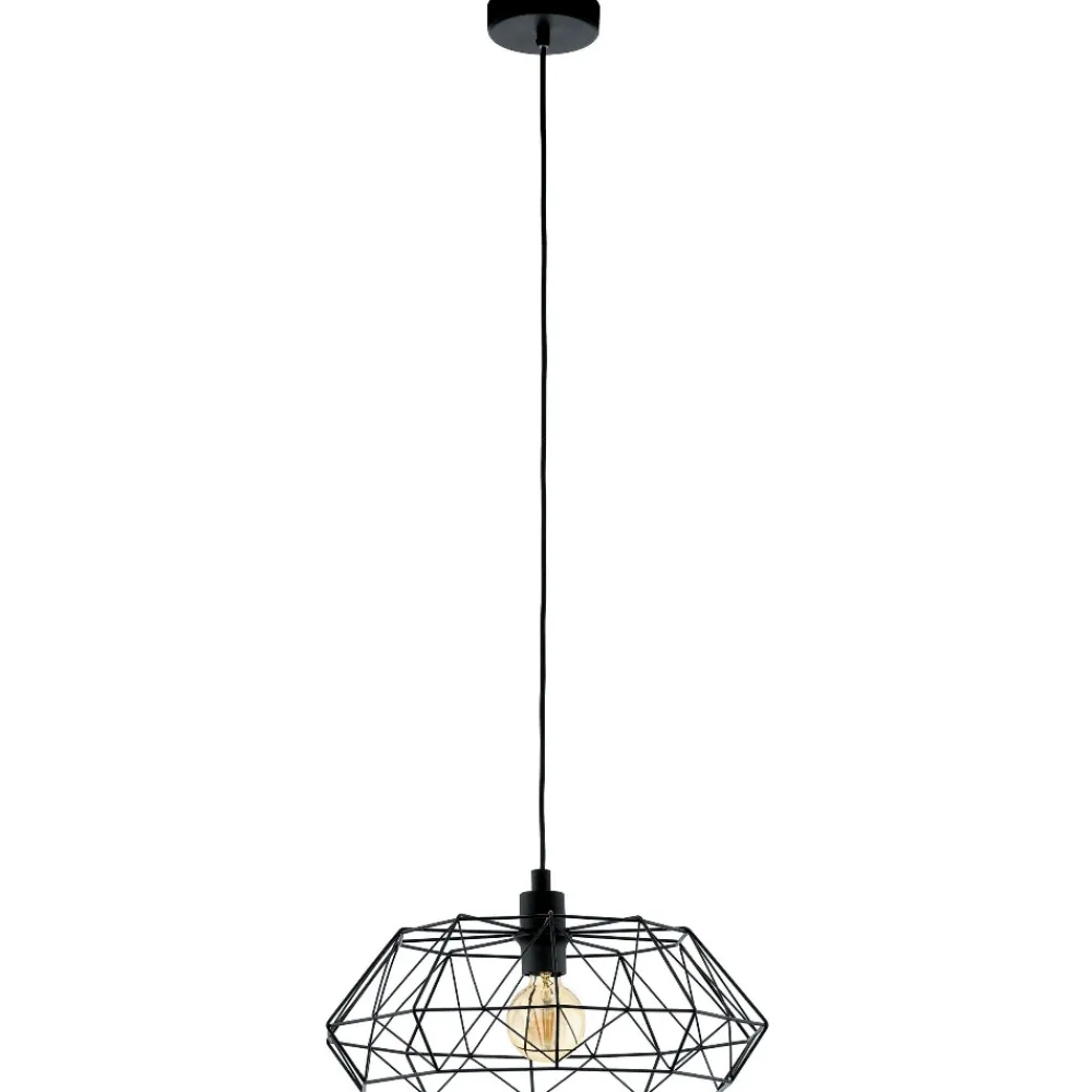 Lampadari Cucina-Eglo Lampadario per cucina nero carlton