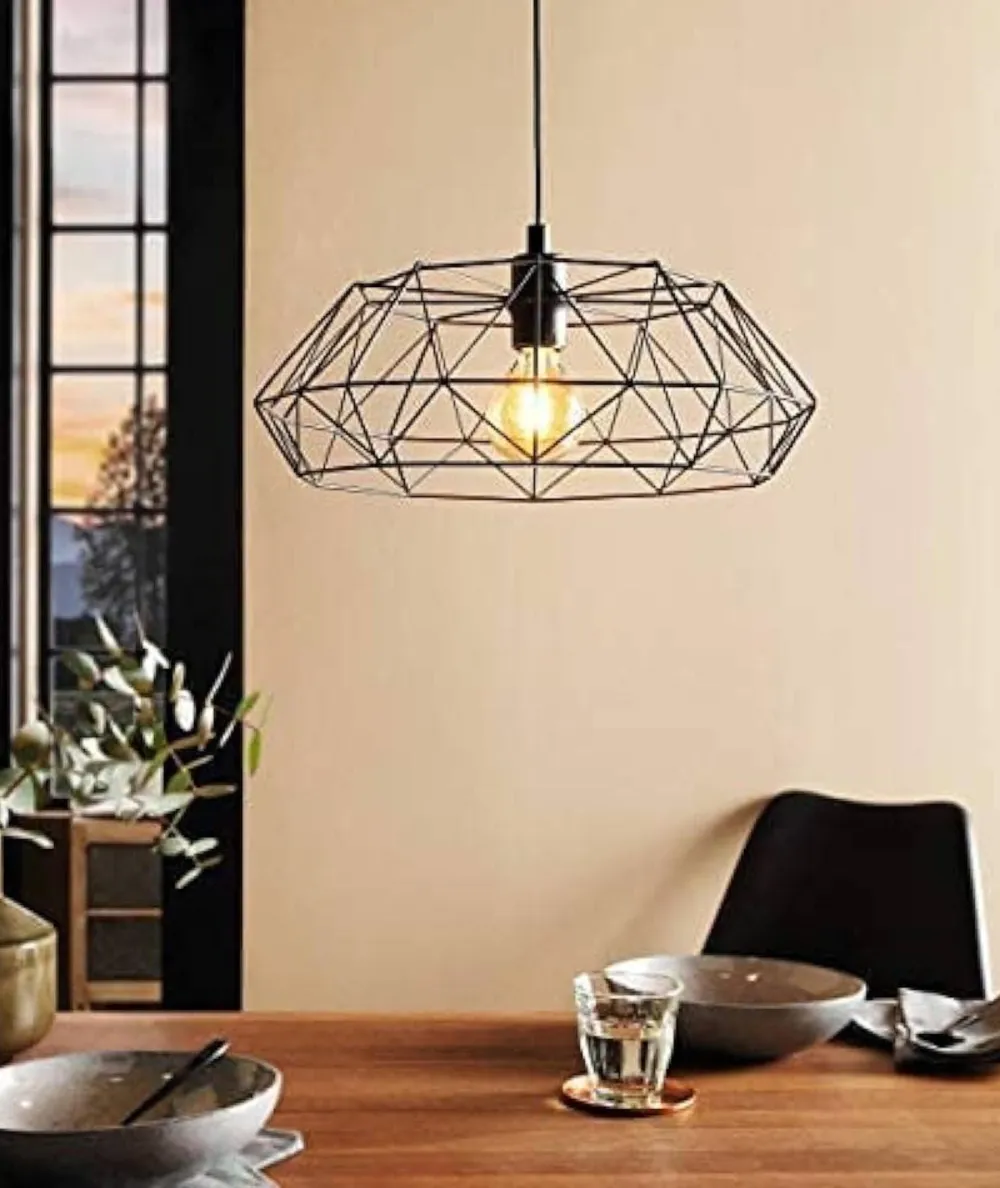 Lampadari Cucina-Eglo Lampadario per cucina nero carlton