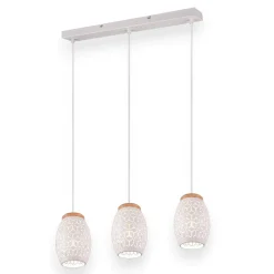 Lampadari Cucina-Selezionato da Mazzolaluce Lampadario per cucina paralume bianco traforato