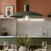 Lampadari Cucina-Selezionato da Mazzolaluce Lampadario per cucina piatto verde 41 cm di metallo