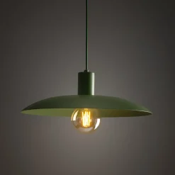 Lampadari Cucina-Selezionato da Mazzolaluce Lampadario per cucina piatto verde 41 cm di metallo