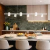 Lampadari Cucina-Selezionato da Mazzolaluce Lampadario per cucina sala da pranzo moderna bianca luci orientabili