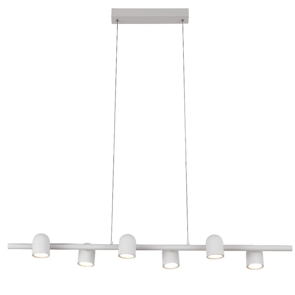 Lampadari Cucina-Selezionato da Mazzolaluce Lampadario per cucina sala da pranzo moderna bianca luci orientabili