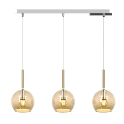 Lampadari Cucina-Top Light Lampadario per cucina sfere vetro ambra