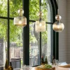 Lampadari Cucina-Selezionato da Mazzolaluce lampadario per cucina 3 vetri ambra pendenti