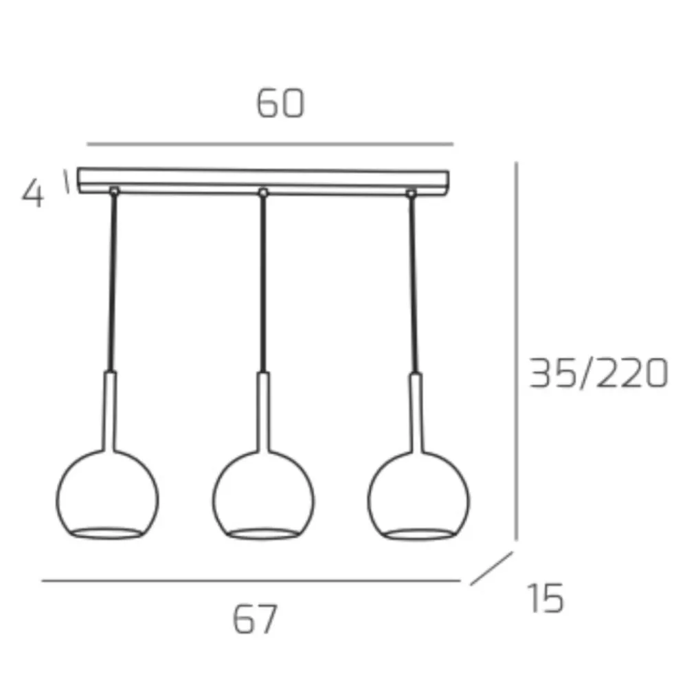Lampadari Cucina-Top Light Lampadario per cucina vetri cromo