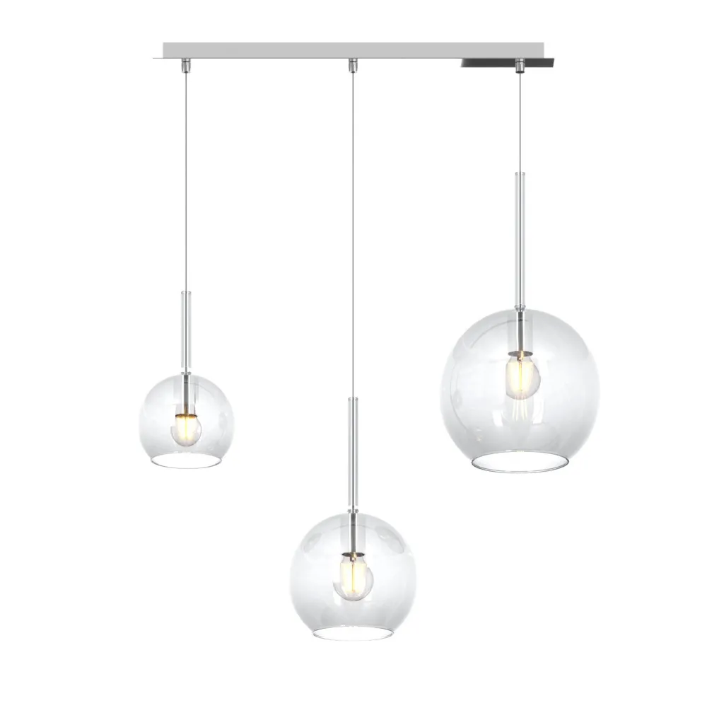 Lampadari Cucina-Top Light Lampadario per cucina vetri trasparenti