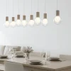 Lampadari Moderni-Vivida International Lampadario per datavolo da pranzo champagne 7 sopensione vetro led 3000k