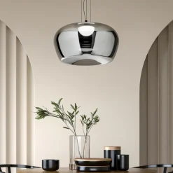 Lampadari Cucina-Perenz Illuminazione Lampadario perenz kave fume specchiato per sala da pranzo led 3000k