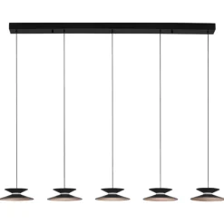 Lampadari Moderni-Selezionato da Mazzolaluce Lampadario per illuminare tavolo da soggiorno nero oro moderno