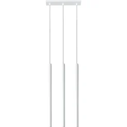Lampadari Cucina-Selezionato da Mazzolaluce Lampadario per isola cucina cilindri bianchi