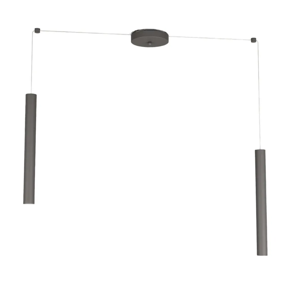 Lampadari Cucina-Top Light Lampadario per isola cucina con decentramento cilindri antracite