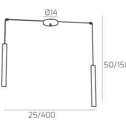 Lampadari Cucina-Top Light Lampadario per isola cucina con decentramento cilindri antracite