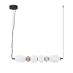 Lampadari Cucina-Selezionato da Mazzolaluce Lampadario per isola cucina moderna led 3000k in vetro ceramica