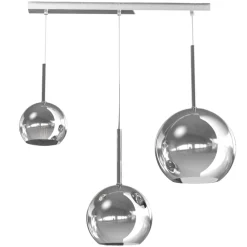 Lampadari Cucina-Top Light Lampadario per isola cucina pendenti sfere cromo