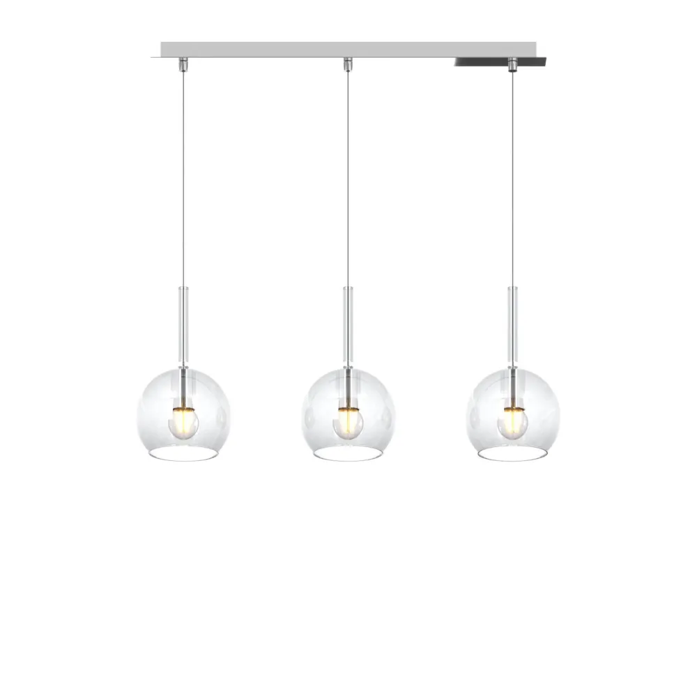 Lampadari Cucina-Top Light Lampadario per isola cucina vetri sfere trasparenti