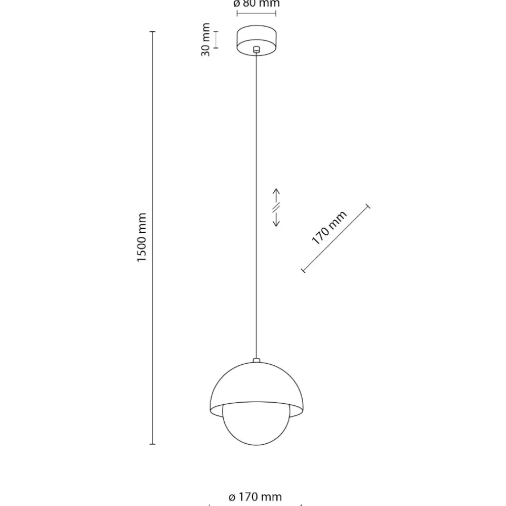 Lampadari Cucina-Selezionato da Mazzolaluce Lampadario per isola penisola cucina ocra a cupola 17 cm