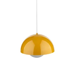 Lampadari Cucina-Selezionato da Mazzolaluce Lampadario per isola penisola cucina ocra a cupola 27 cm