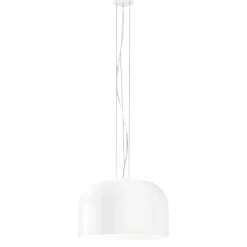 Lampadari Cucina-Perenz Illuminazione Lampadario per sala da pranzo cupola di vetro 50cm bianca perenz glossy