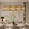 Lampadari Moderni-Selezionato da Mazzolaluce Lampadario per sala da pranzo paralumi di paglia