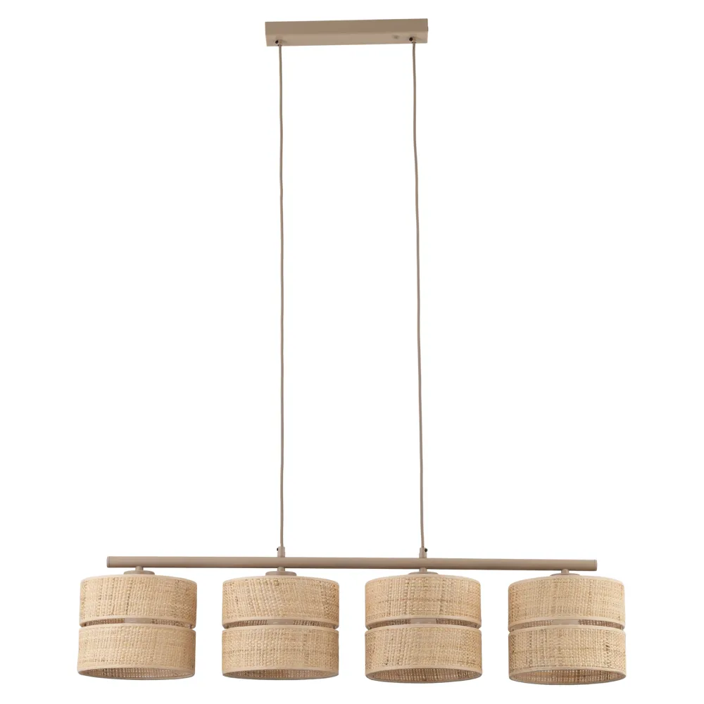 Lampadari Moderni-Selezionato da Mazzolaluce Lampadario per sala da pranzo paralumi di paglia