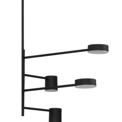 Lampadari Moderni-Selezionato da Mazzolaluce Lampadario per sala da pranzo moderna nero luci orientabili dimmerabili