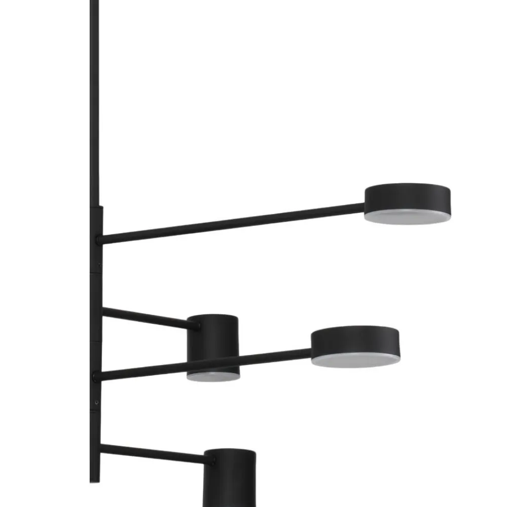 Lampadari Moderni-Selezionato da Mazzolaluce Lampadario per sala da pranzo moderna nero luci orientabili dimmerabili
